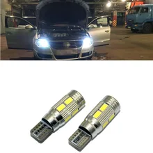 2 шт. T10 светодиодный W5W Canbus 168 194 просвет Автомобильные стояночные огни лампы для VW Passat b5 b6 CC Golf 4 5 6 7 Jetta mk4 mk5 mk6 Polo tiguan