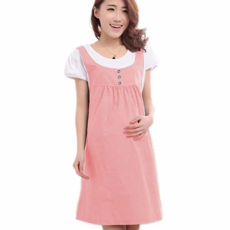 Одежда для беременных женское летнее платье Сетчатое с вышивкой для грудного вскармливания платье для беременных элегантное платье для беременных - Цвет: Розовый