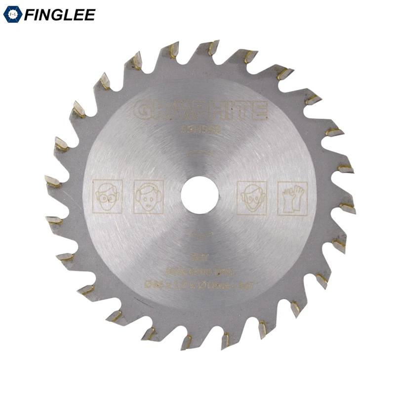 FINGLEE 1Pc 85mm TCT Woodworking Mini Circular Saw Blade Acrylic