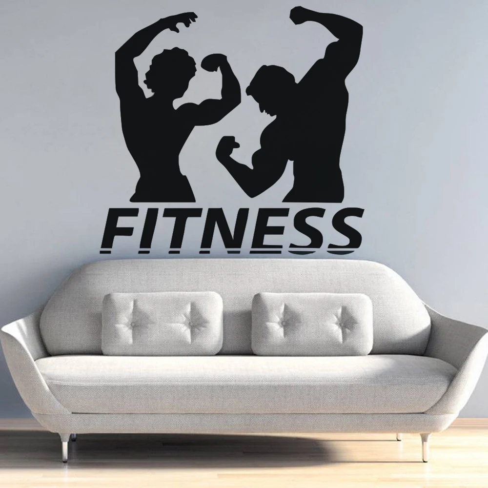 Fitness Wall Decal Sports Gym Wall Stickers Fitness Club Wall Art