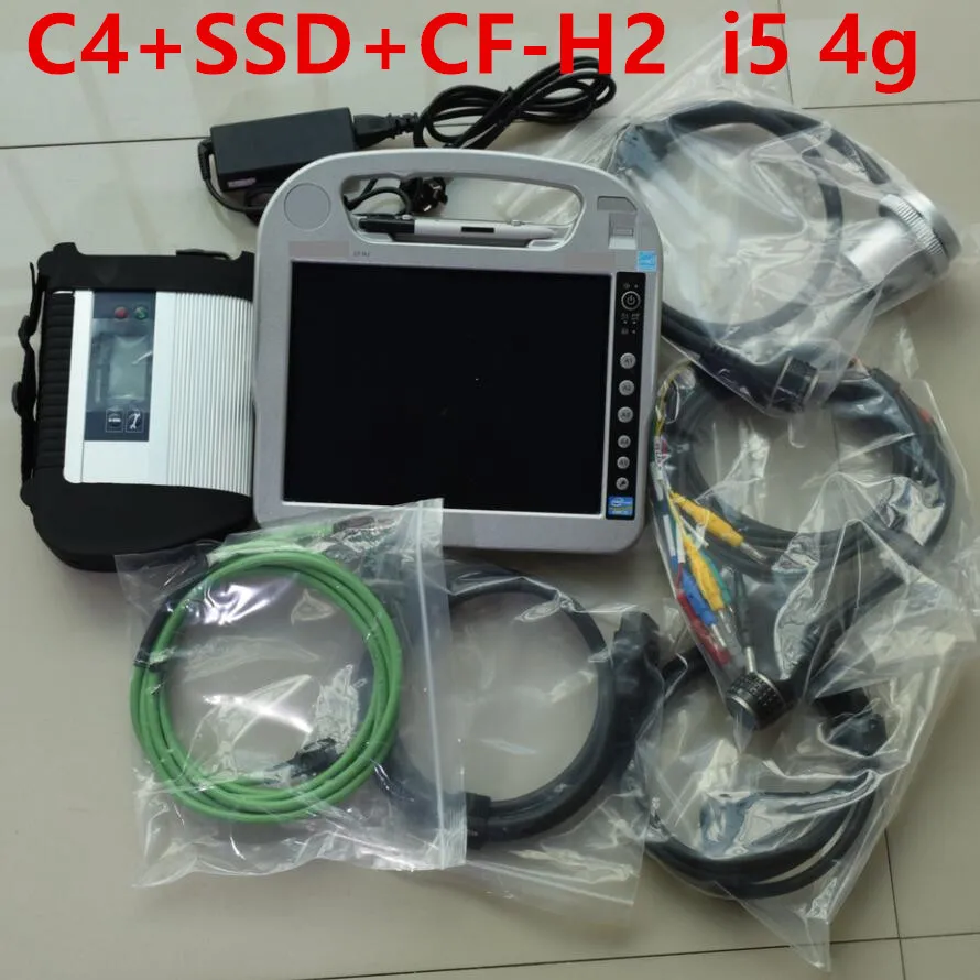 MB SD Connect C4 для Benz Star диагностический инструмент с Toughbook CF-H2 4G I5 ноутбук