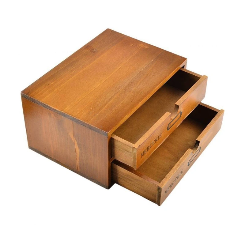 Настольный шкаф, коробка для хранения косметики, уникальные деревянные ретро ящики для хранения в старом стиле, для хранения мелочей или косметики