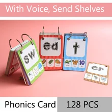 128Pcs/set English Phonics Root Pronunciation Rules Kids Montessori Learning English Word Card Educational Toys For Children 128Pcs/set English Phonics Root Pronunciation Rules Kids Montessori Learning English Word Card Educational Toys For Children