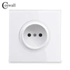 Coswall Crystal Glass Panel 16A Universal EU Wall Power Socket Outlet With Child Protective Lock ► Photo 1/3