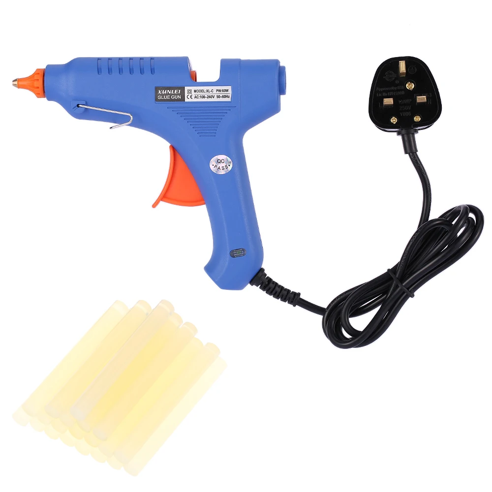 

60W Professional Industrial Electric Hot Glue Gun Hot Melt Glue Machine with 20pcs Glue Sticks Heating Craft Repair Tool