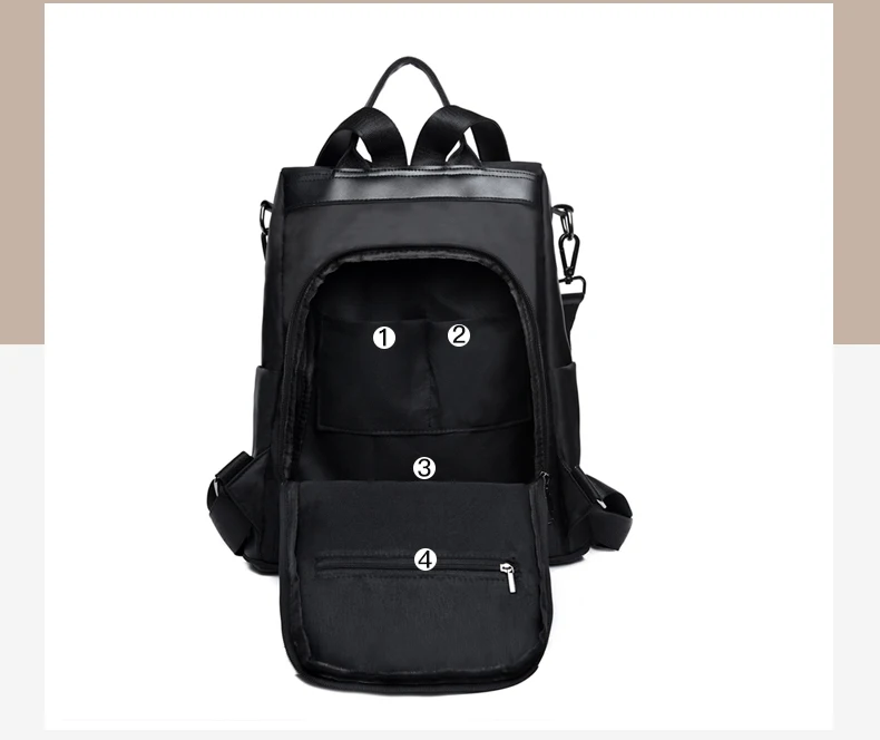 DIZHIGE брендовый Противоугонный рюкзак Оксфорд женский дизайнерский школьный рюкзак для девочек-подростков водонепроницаемый рюкзак для путешествий женский рюкзак