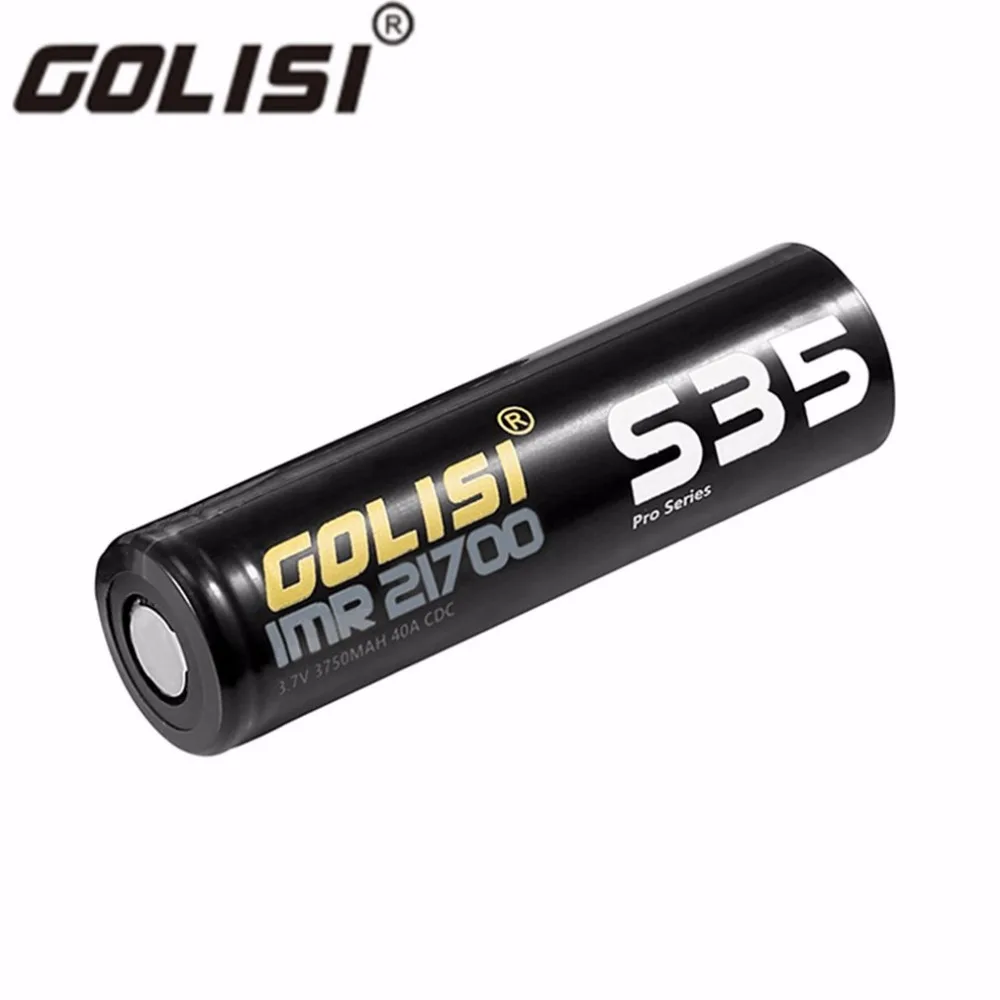 1 шт. GOLISI S35 литий-ионная 21700 аккумуляторная батарея 3,7 V 3750mAh литиевая батарея для светодиодный фонарик игрушки