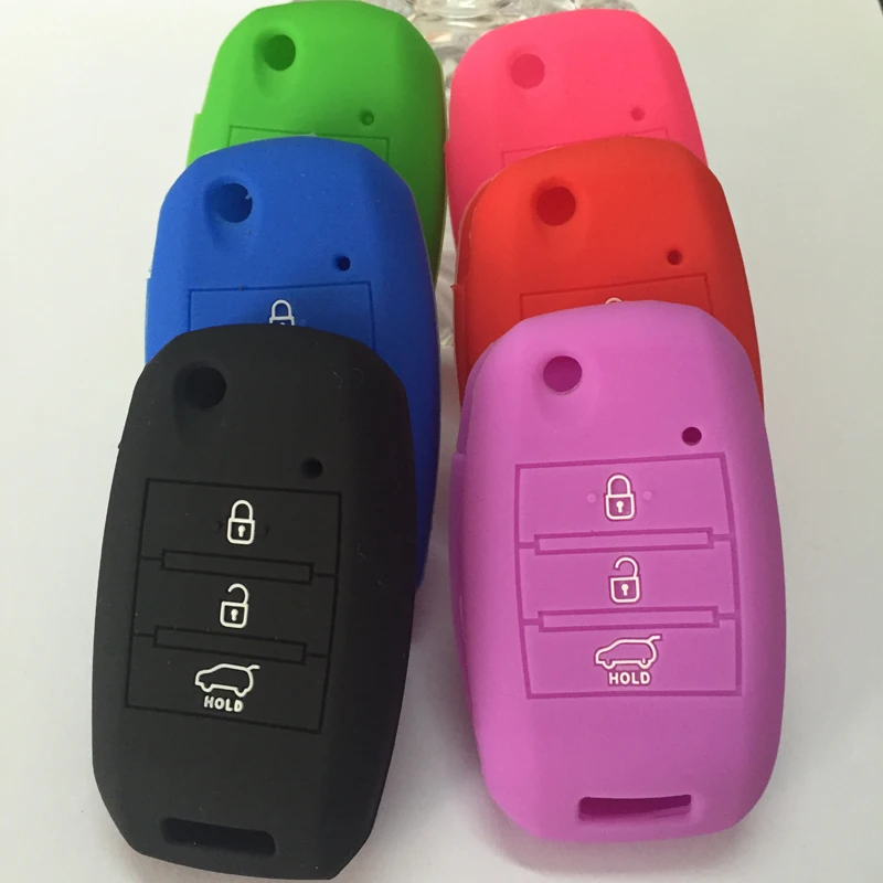 Car Silicone styling Flip Folding Key for KIA rio Sportage 2015 ceed Sorento cerato K2 K3
