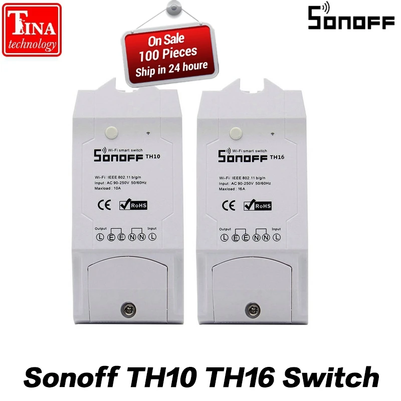 

Sonoff TH10 TH16 10a/16a Smart Automation Modules Wifi Wireless Switch Remote Control for Smart Home Temperature and Humidity