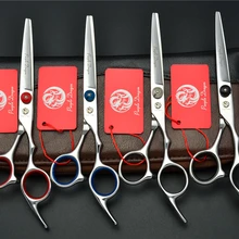 4001#7,0 ''19,5 см 4 цвета животных Парикмахерские ножницы фиолетовый дракон высшего класса собаки кошки домашние животные ножницы для стрижки волос