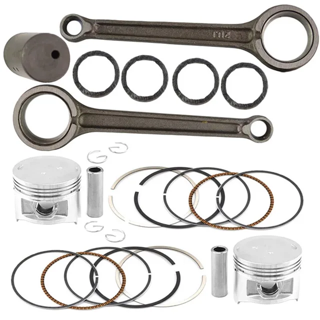 Motorcycle Engine Parts 49mm Connecting Rod + Piston Ring Kit for