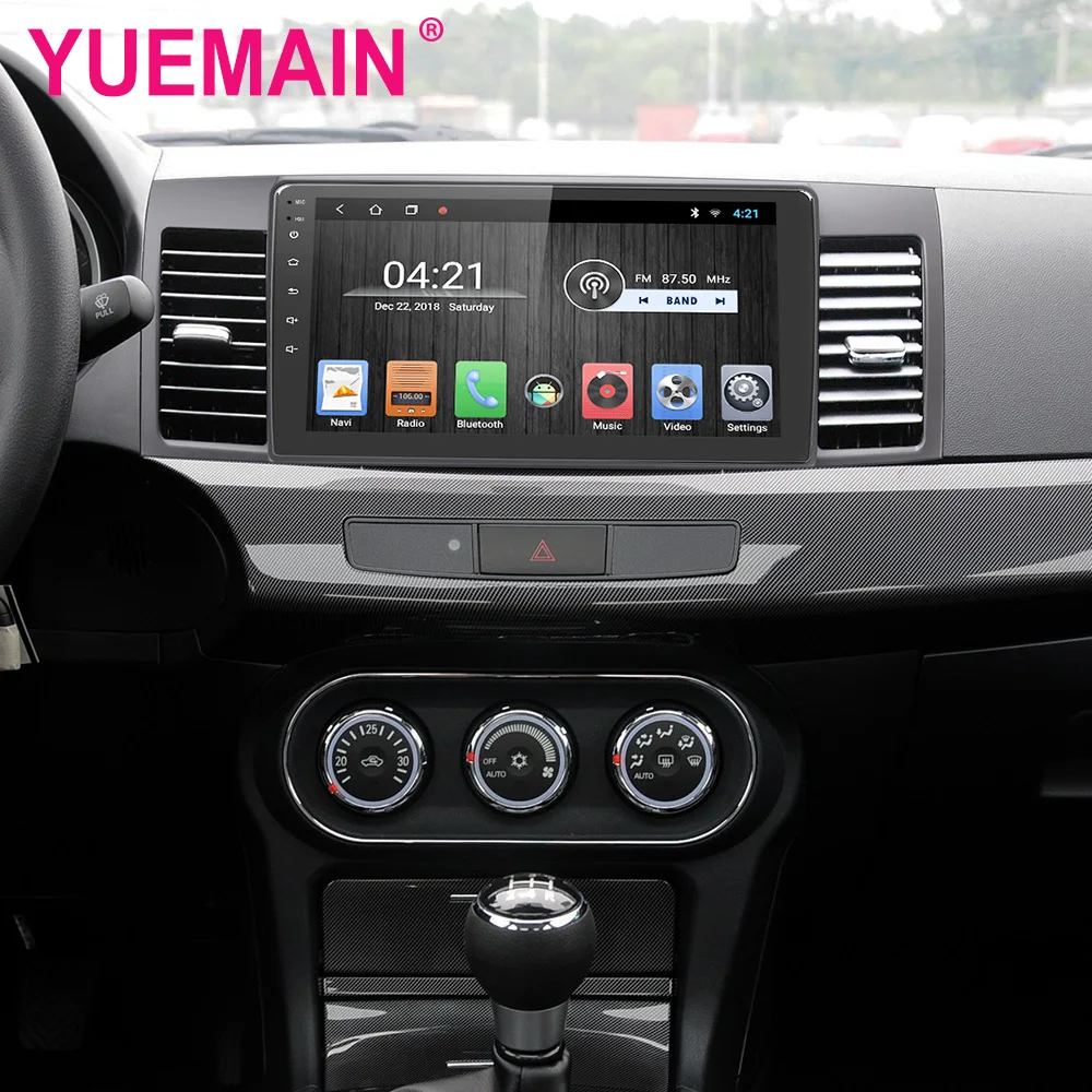 Top YUEMAIN Car radio Multimedia player For Mitsubishi Lancer 2Din Android 8.1 Autoradio GPS Navigation Video Audio Player DVR WIFI 1