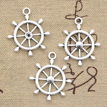 

12pcs Charms ship's Wheel Helm Rudder 28x24mm Handmade Pendant Making fit,Vintage TibetanBronze,DIY For Necklace