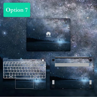 Наклейка из голубого мрамора для fundas huawei Matebook 13 дюймов против царапин/пыли ПВХ наклейка для ноутбука huawei Matebook 1" - Цвет: Option 7