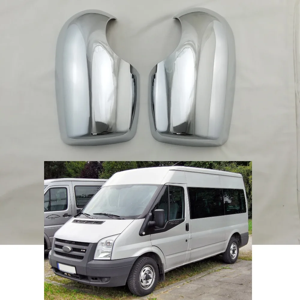 2 шт. хромированный чехол на зеркало заднего вида для Ford Transit Tourneo 2000 2014|Зеркала и