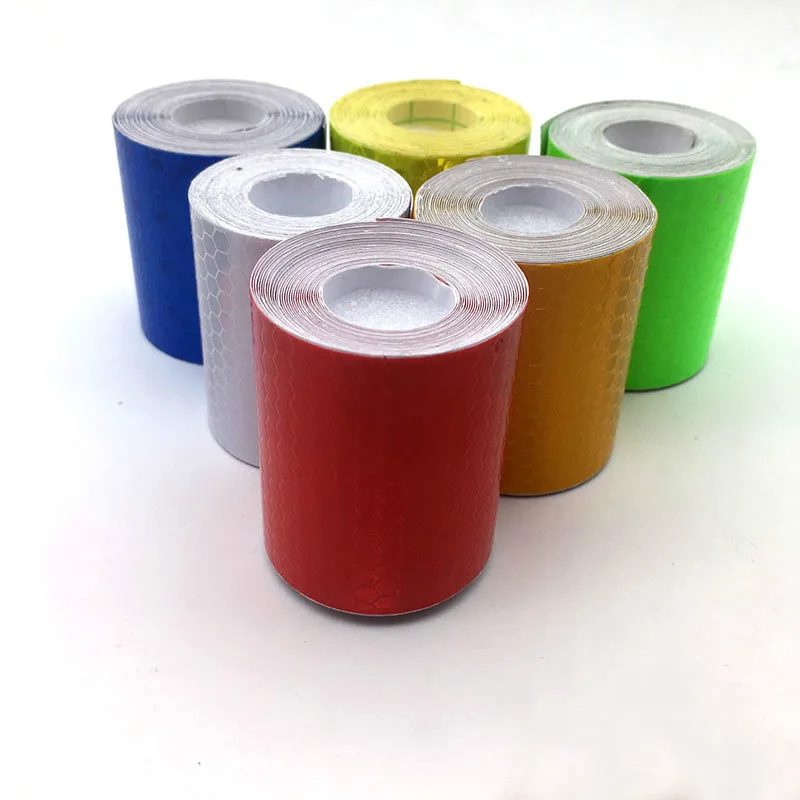 

5cmx3m Reflective Bicycle Stickers Adhesive Tape for Bike Safety White Red Yellow Blue Bike Stickers Bicycle Accessories