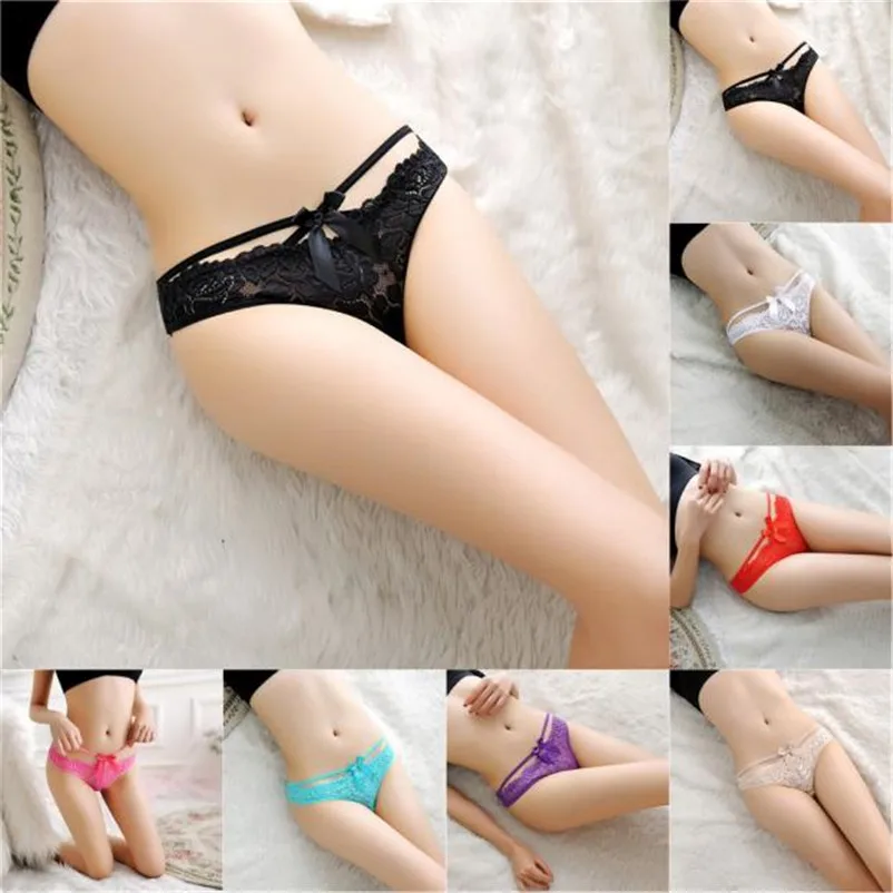Women Lace Panties Seamless Cotton Breathable Panty Hollow briefs Underwear V