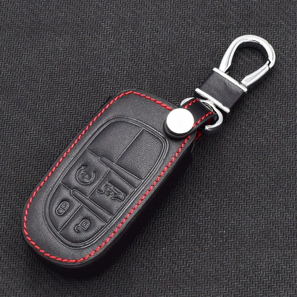4 Jeep Grand Cherokee Compass Patriot Dodge Journey Chrysler 300C leather car key case cover
