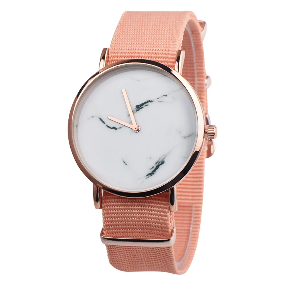 Распродажа, нейлоновый ремень, ремешок, стиль, кварцевые женские часы, Лидирующий бренд, модные повседневные модные наручные часы Relojes - Цвет: Розовый
