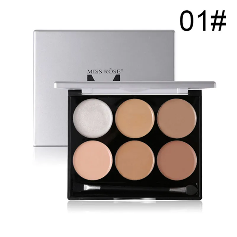

6 Colors Concealer Palette Facial Corrective Makeup Highlighter Base Corrector Beauty Makeup Cosmetic Tools