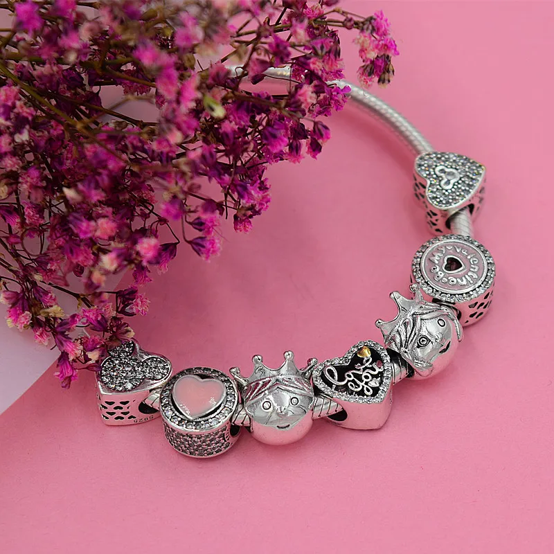 Для изготовления украшений вручную цветы diy Бусины Fit pulseira pandora Браслет Подвески
