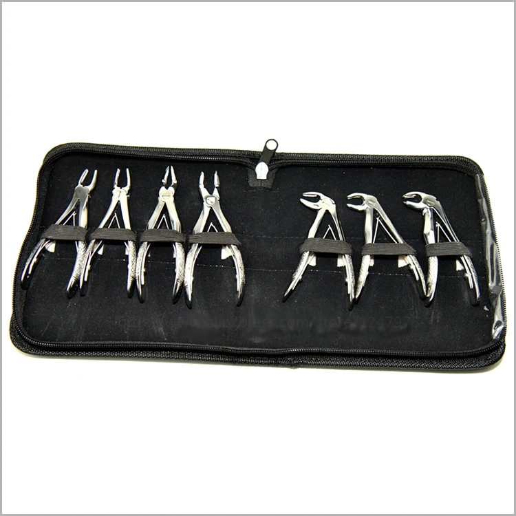 Dental forceps for children's tooth forceps set of 7 pieces of suit for children's tooth forceps