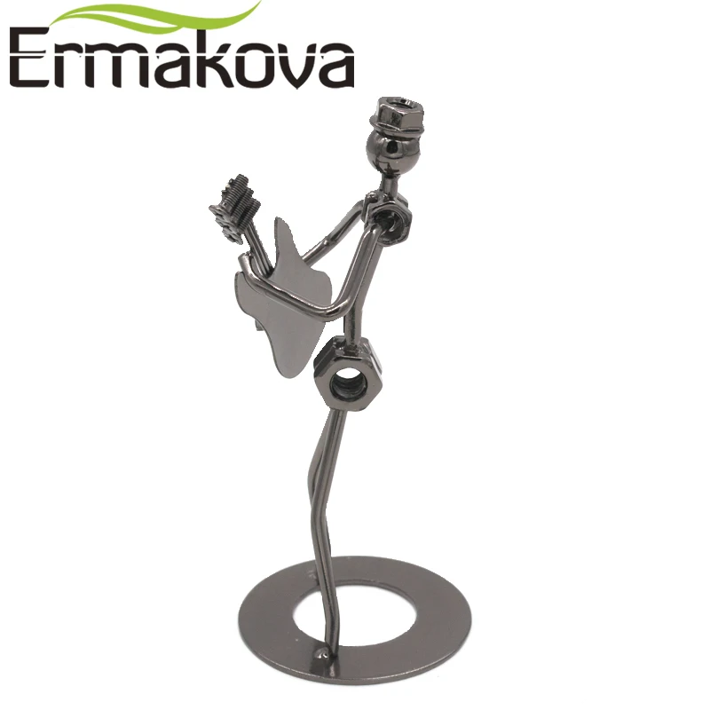 ERMAKOVA 5," металлическая гитарная Статуэтка игрока, музыкальный инструмент, статуэтка для гитары, домашняя стойка для кафе, Офисная Книжная полка, Декор