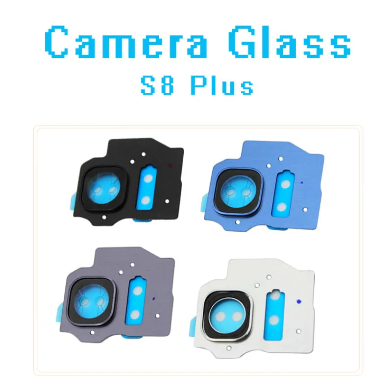 

Back Rear Camera Glass Lens Ring For Samsung Galaxy S8 Plus + Camera Lens With Flash Light Cover Sticker Replacement