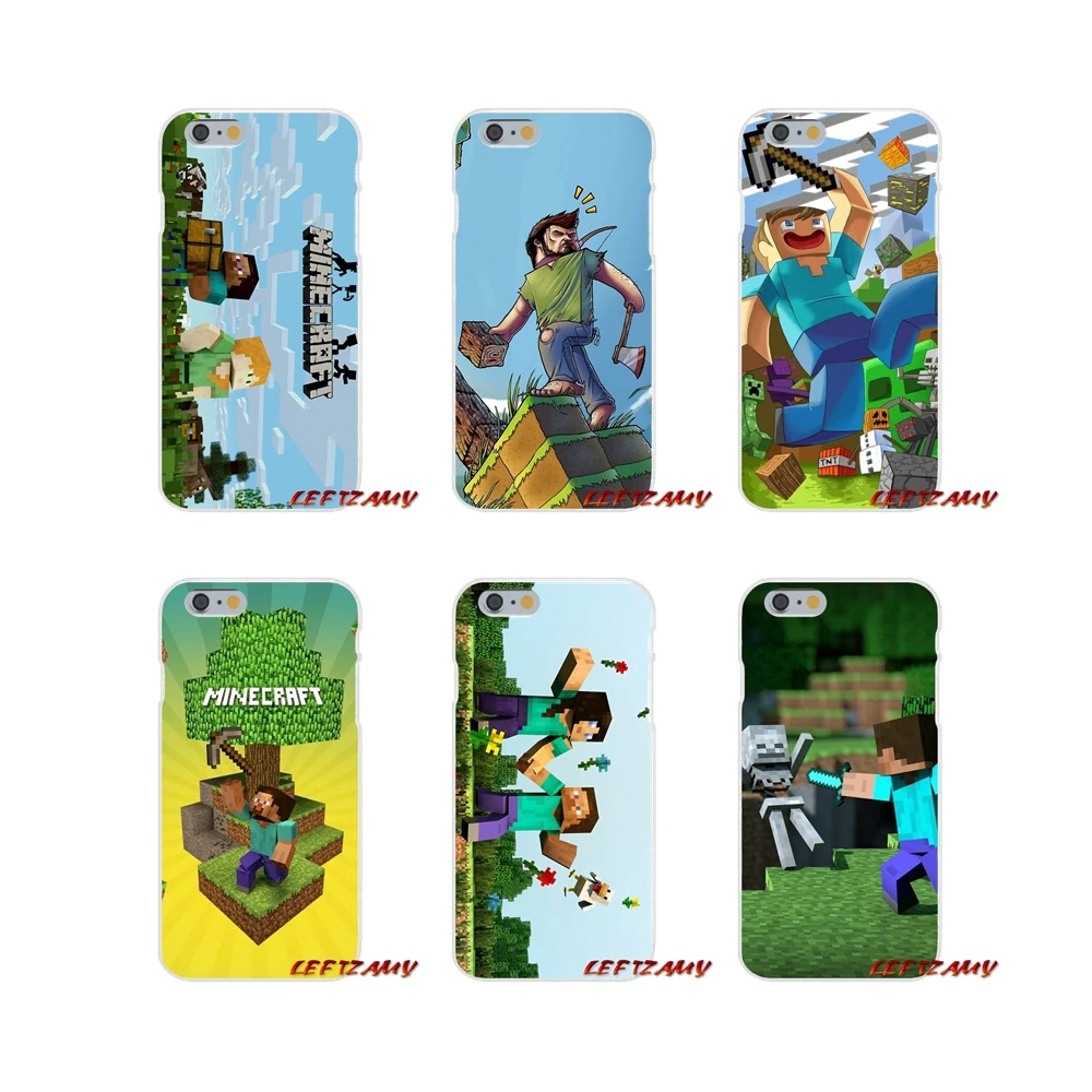 

For Samsung Galaxy S3 S4 S5 MINI S6 S7 edge S8 S9 Plus Note 2 3 4 5 8 Accessories Phone Cases Covers game MINECRAFT steve