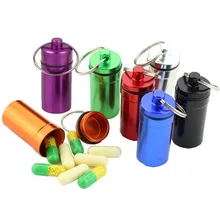 6 шт.* водонепроницаемый алюминиевый водонепроницаемый чехол для таблеток, контейнер для хранения лекарств V1739