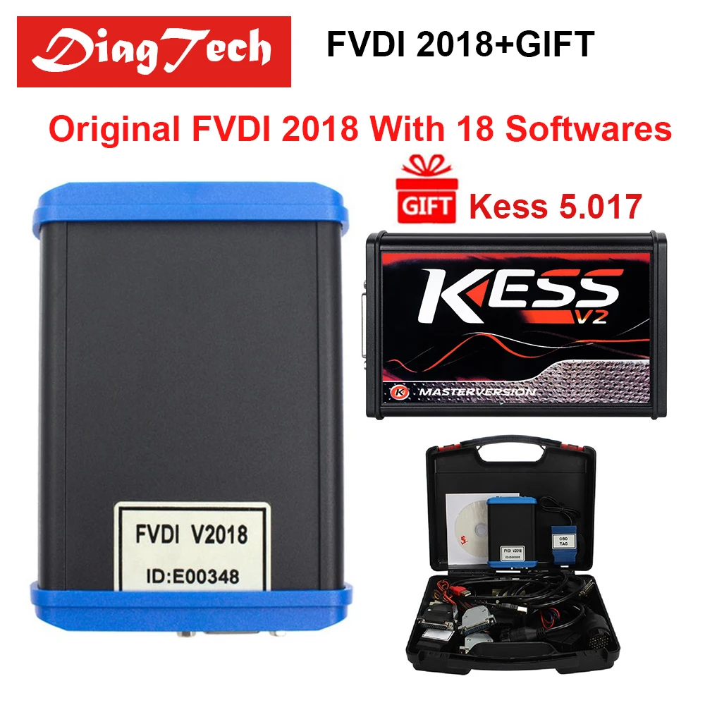 Заводская цена оригинальный FVDI 2018 ABRITES + KESS 5 017 диагностический инструмент
