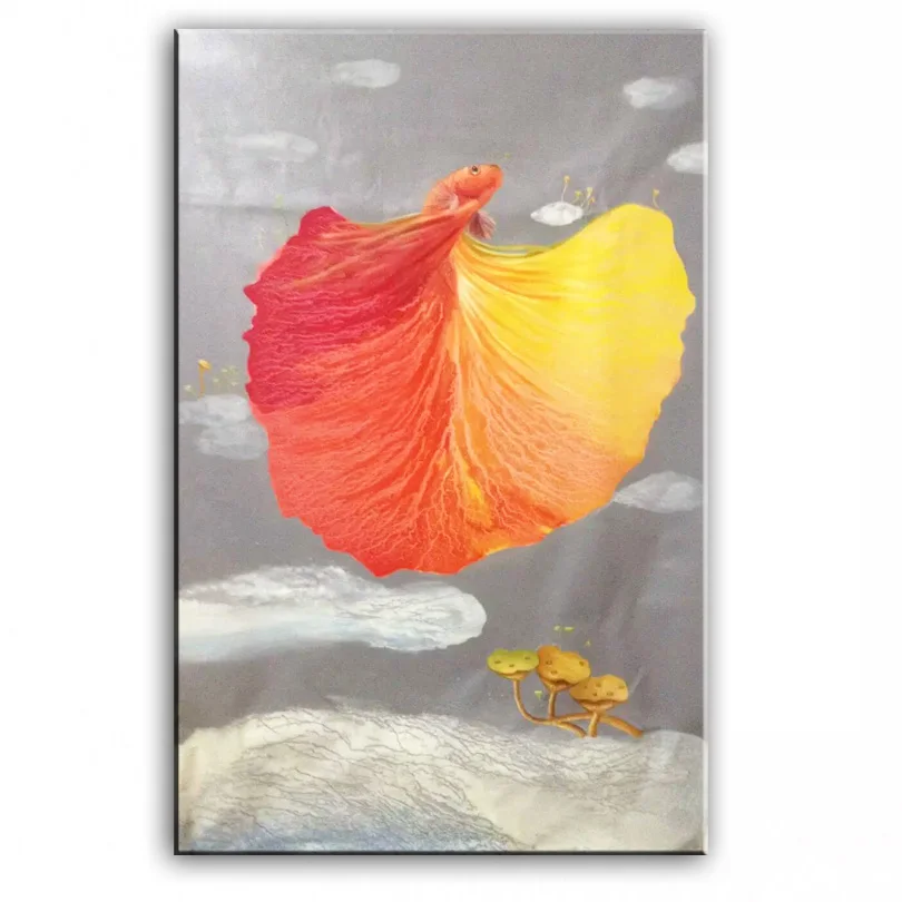 

Original oil painting Dancing goldfish painter original paintings decoration painting Custom-made oil painting 16110703