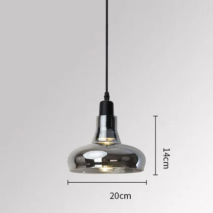 Нордический подвесной светильник для теней дымчатое стекло подвесное осветительное приспособление остров барная стойка столовая прикроватная промышленная Подвесная лампа - Цвет корпуса: b