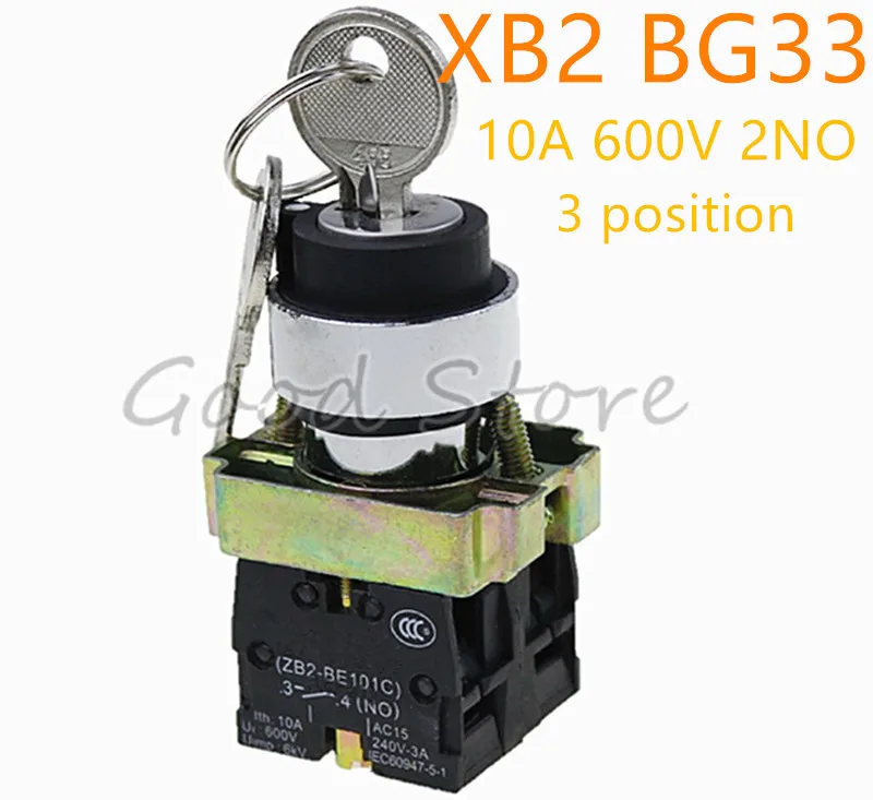 1 шт. XB2 BG33 xb2-bg33 3-позиционный переключатель с кнопкой управления Переключатель