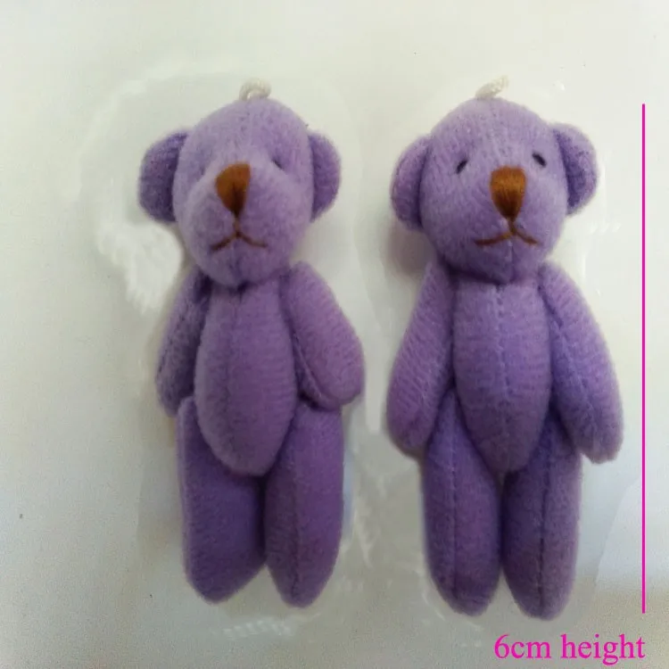 purple, 6cm jointed bear,jjzh-2015428pjb106