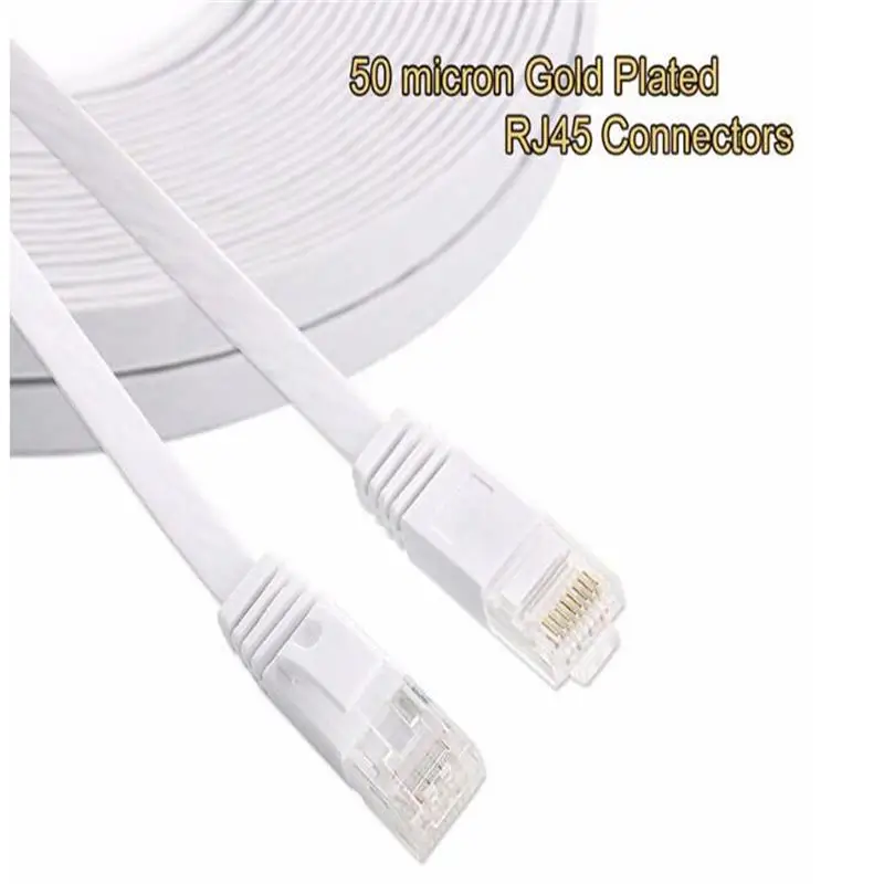 

CAT6 Flat Ethernet Cable 250MHz 1000Mbps CAT 6 RJ45 Networking Ethernet Patch Cord LAN Cable for Computer Router Laptop