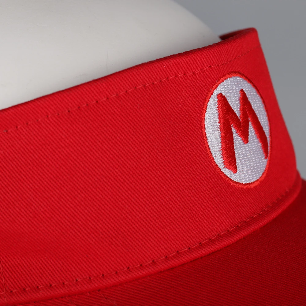 2018 Mario Tennis Ace Mario Tennis Cap Mario Adjustable Sun Visor Sport Golf Hat Cosplay Costume Accessories (7)