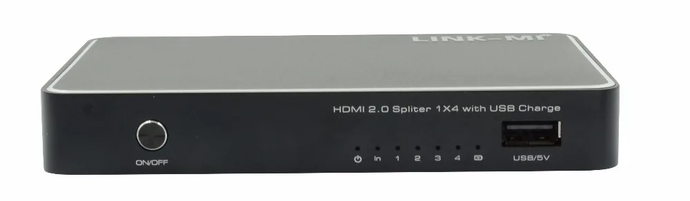 LINK-MI 2.0H104 HDMI 2.0 Splitter 1x4 аудио-видео 3D поддержка формата до 1080P @ 60 Гц один В четырех из 1xusb поддержку порта 36bit