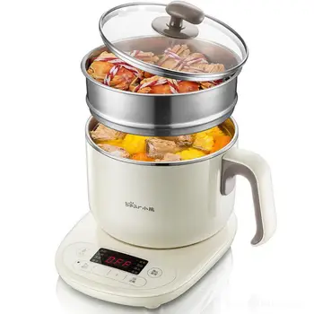 

2 layers electric cooker hot pot Multi Cookers PP & stainless steel Firepower adjustable with Touch panel 1.2L C12U1