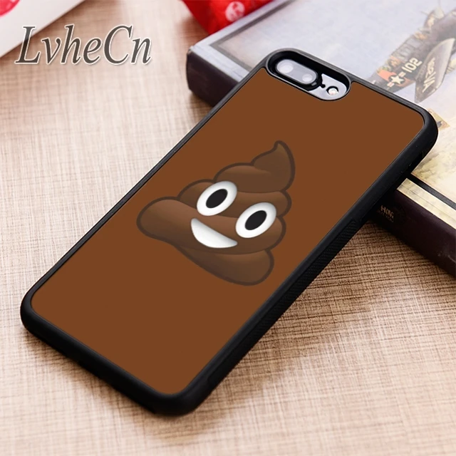 

LvheCn POOP EMOJI BROWN phone Case cover For iPhone 6 6S 7 8 X XR XS max 5 5S SE Samsung Galaxy S5 S6 S7 edge S8 S9 Plus
