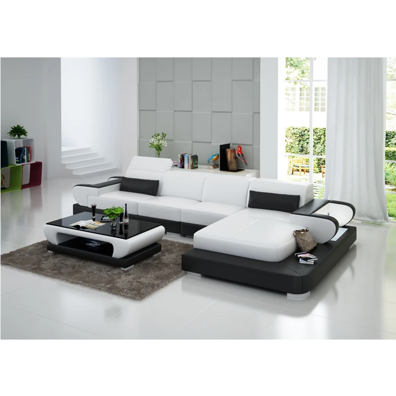 European style white cheap genuine leather sofa-in Living ... on {keyword}