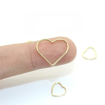 

Jewelry Accessories Handmade Gold Filled Heart Shape Closed Loop Jewelry Findings for DIY Jewelry Making