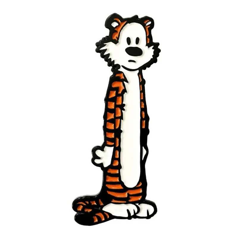 

WEISHUOLI jewelry Cartoon cute standing little tiger collar collar backpack badge Brooch For Women