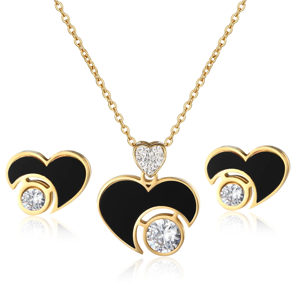 Buy Stainless Steel Cubic Zirconia Heart Shape Women