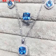 925 Серебряный декор Натуральный топаз костюм