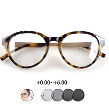 Корея высокое качество ацетат Гавана фотохромные солнцезащитные очки для чтения очки большие