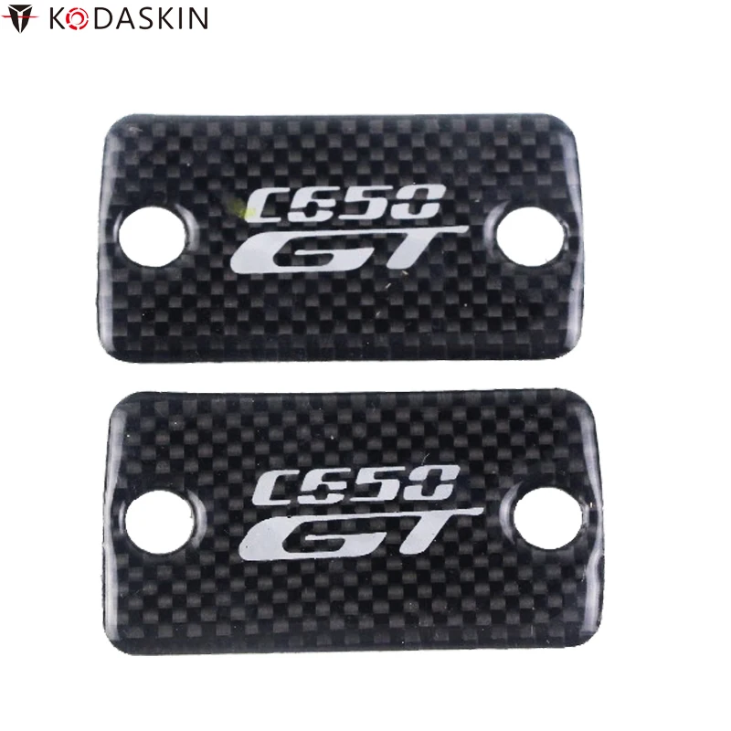 

KODASKIN Brake Reservoir Clutch Caps Carbon Decorative Stickers Decal for BMW C650GT