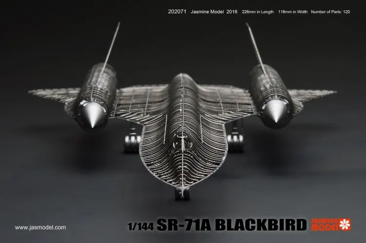 1/144 SR-71A BLACKBIRD 3D металлический самолет Модель для сборки головоломка творческая интеллектуальная игрушка Классическая коллекция