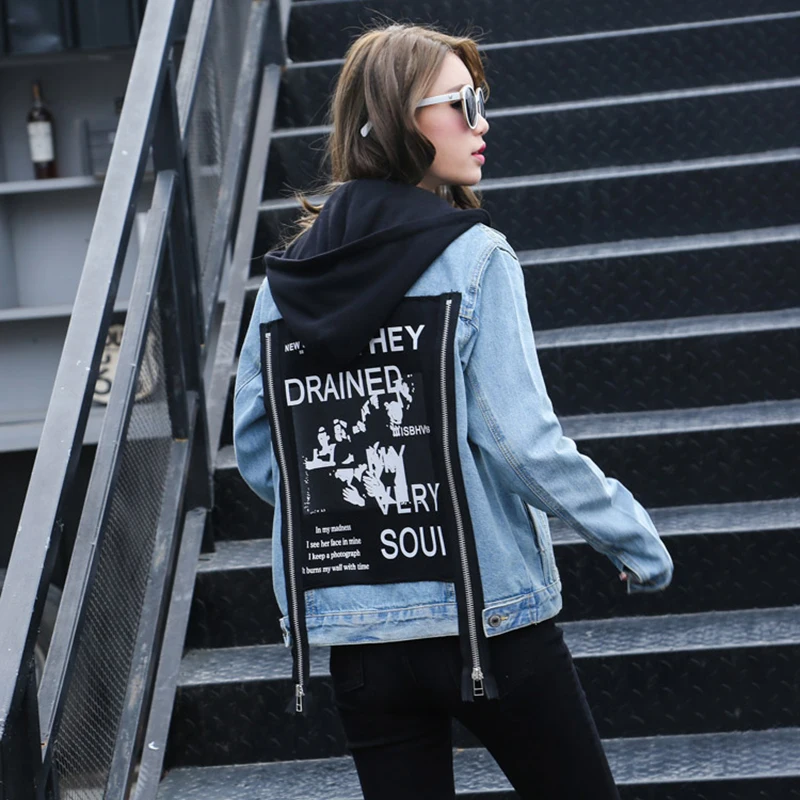 2018 Spring New Arrival Women Fashion Turn Down Collar Coat Jean