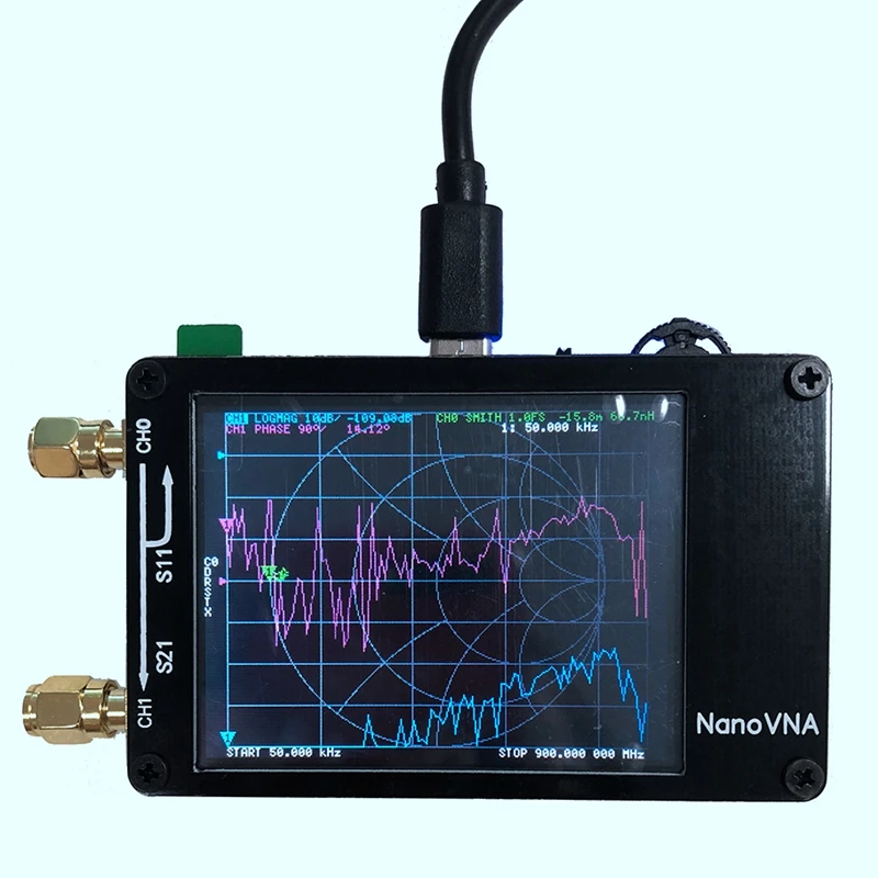 Для Nanovna векторный сетевой анализатор пресс экран Hf Vhf Uhf Uv 50Khz 900Mhz антенный